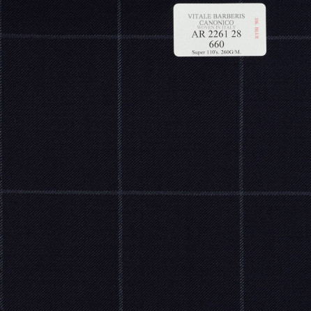 AR 2261 28 CANONICO - 100% Wool - Xanh Dương Caro